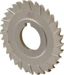 Controx - 3" Blade Diam x x 0.1563" Blade Thickness, 1" Hole, 32 Teeth, Cobalt Side Chip Saw - Staggered Tooth, Arbor Connection, Right Hand Cut, Uncoated, with Keyway - USA Tool & Supply