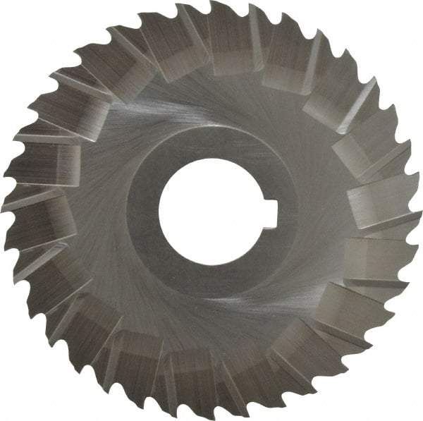 Controx - 4" Blade Diam x 1/16" Blade Thickness, 1" Hole, 36 Teeth, Cobalt Side Chip Saw - Staggered Tooth, Arbor Connection, Right Hand Cut, Uncoated, with Keyway - USA Tool & Supply