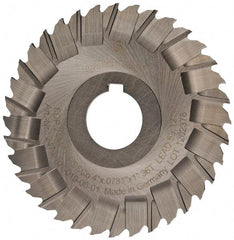 Controx - 4" Blade Diam x x 0.0781" Blade Thickness, 1" Hole, 36 Teeth, Cobalt Side Chip Saw - Staggered Tooth, Arbor Connection, Right Hand Cut, Uncoated, with Keyway - USA Tool & Supply