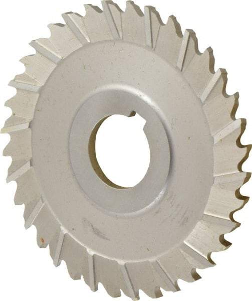 Controx - 4" Blade Diam x x 0.1563" Blade Thickness, 1" Hole, 36 Teeth, Cobalt Side Chip Saw - Staggered Tooth, Arbor Connection, Right Hand Cut, Uncoated, with Keyway - USA Tool & Supply