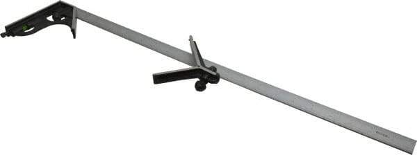 SPI - 3 Piece, 24" Combination Square Set - 1/100, 1/32, 1/50 & 1/64" (16R) Graduation, Hardened Steel Blade, Hardened Steel Center & Square Head - USA Tool & Supply