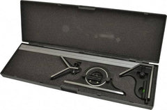 SPI - 4 Piece, 18" Combination Square Set - 1/100, 1/32, 1/50 & 1/64" (16R) Graduation, Hardened Steel Blade, Hardened Steel Center, Protractor & Square Head - USA Tool & Supply