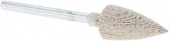 Rex Cut Product - 3/8" Head Diam x 3/4" Thickness, B52, Pointed End, Aluminum Oxide Mounted Point - White, Fine Grade, 120 Grit - USA Tool & Supply