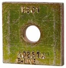 Cooper B-Line - 3/8" Rod, Zinc Dichromate Steel Square Strut Washer - 3/8" Bolt, Used with Cooper B Line Metal Framing Channels - USA Tool & Supply