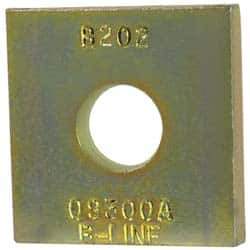 Cooper B-Line - 1/2" Rod, Zinc Dichromate Steel Square Strut Washer - 1/2" Bolt - USA Tool & Supply