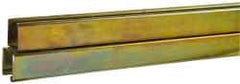 Cooper B-Line - 10' Long x 1-5/8" Wide x 3-1/4" High, 12 Gauge, Carbon Steel, Half Slot Framing Channel & Strut - 0.105" Thick, Dichromate - USA Tool & Supply