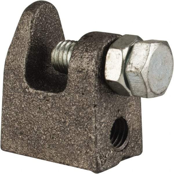 Cooper B-Line - 3/4" Max Flange Thickness, 1/2" Rod Top Beam Clamp - 700 Lb Capacity, Malleable Iron - USA Tool & Supply