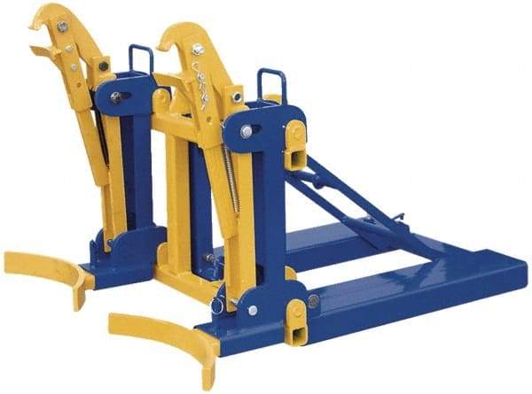 Vestil - 2,000 Lb Load Capacity, 30 & 55 Gal Forklift Drum Handler - 43" Wide x 32" High - USA Tool & Supply