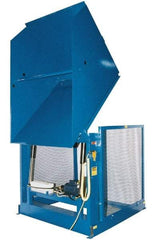 Vestil - 4,000 Lb Load Capacity, Steel Box Dumper - 66" Wide x 68" Long x 53-1/2" High, Blue - USA Tool & Supply