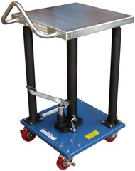 Vestil - 500 Lb Capacity Manual Hydraulic Post Lift Table - 31" Lift Height, 18" Platform Length x 18" Platform Width - USA Tool & Supply