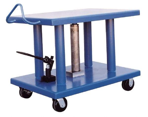 Vestil - 6,000 Lb Capacity Manual Hydraulic Post Lift Table - 36" Lift Height, 48" Platform Length x 32" Platform Width - USA Tool & Supply