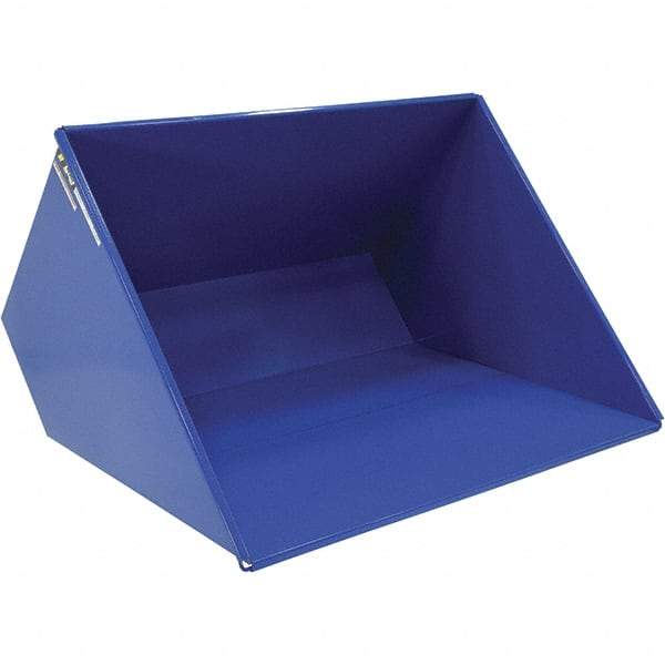Vestil - 2,000 Lb Load Capacity, 3 Cu Yd, Steel Self-Dumping Hopper - 81-7/16" Wide x 66-13/16" Long x 50-5/8" High, Powder Coat Blue - USA Tool & Supply