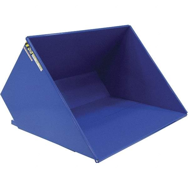 Vestil - 4,000 Lb Load Capacity, 3 Cu Yd, Steel Self-Dumping Hopper - 81-7/16" Wide x 66-13/16" Long x 50-5/8" High, Powder Coat Blue - USA Tool & Supply