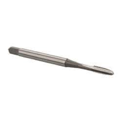 OSG - #4-40 UNC 2B/3B 3 Flute Bright Finish Vanadium High Speed Steel Straight Flute Machine Tap - Plug, Right Hand Thread, 1-7/8" OAL, 9/16" Thread Length, H2 Limit, Oversize - Exact Industrial Supply