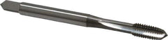 OSG - M5x0.80 Metric Coarse 3 Flute Nitride Finish Vanadium High Speed Steel Straight Flute Machine Tap - Plug, Right Hand Thread, 2-3/8" OAL, 7/8" Thread Length, D5 Limit, Oversize - Exact Industrial Supply