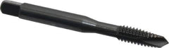 OSG - 1/4-20 UNC, 3 Flute, Oxide Finish, Vanadium High Speed Steel Spiral Point Tap - Plug Chamfer, Right Hand Thread, 2-1/2" OAL, 1" Thread Length, 0.255" Shank Diam, 2B Class of Fit, Series 280 - Exact Industrial Supply