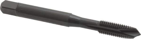 OSG - 1/4-28 UNF, 3 Flute, Oxide Finish, Vanadium High Speed Steel Spiral Point Tap - Plug Chamfer, Right Hand Thread, 2-1/2" OAL, 1" Thread Length, 0.255" Shank Diam, Series 280 - Exact Industrial Supply
