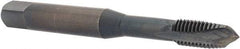 OSG - M7x1.00 Metric Coarse, 3 Flute, Oxide Finish, Vanadium High Speed Steel Spiral Point Tap - Plug Chamfer, Right Hand Thread, 2-23/32" OAL, 1-1/8" Thread Length, 0.318" Shank Diam, Series 289 - Exact Industrial Supply