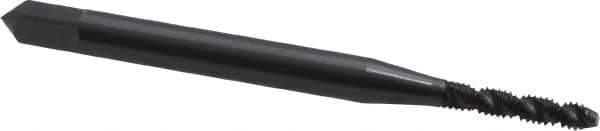 OSG - #2-56 UNC 2 Flute 2B Modified Bottoming Spiral Flute Tap - Vanadium High Speed Steel, Oxide Finish, 1-3/4" OAL, Right Hand Flute, Right Hand Thread, H2, Series 290 - Exact Industrial Supply