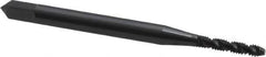 OSG - #2-56 UNC 2 Flute 2B Modified Bottoming Spiral Flute Tap - Vanadium High Speed Steel, Oxide Finish, 1-3/4" OAL, Right Hand Flute, Right Hand Thread, H2, Series 290 - Exact Industrial Supply