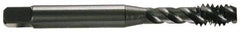 OSG - 7/16-14 UNC 3 Flute Modified Bottoming Spiral Flute Tap - Vanadium High Speed Steel, TiCN Finish, 3-5/32" OAL, Right Hand Flute, Right Hand Thread, Oversize, H11, Series 290 - USA Tool & Supply