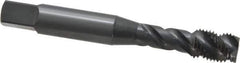 OSG - 3/8-24 UNF 3 Flute 3B Modified Bottoming Spiral Flute Tap - Vanadium High Speed Steel, Oxide Finish, 2-15/16" OAL, Right Hand Flute, Right Hand Thread, H3, Series 290 - Exact Industrial Supply