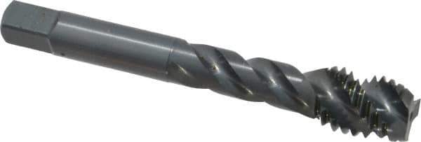 OSG - 1/2-13 UNC 3 Flute 2B Modified Bottoming Spiral Flute Tap - Vanadium High Speed Steel, Oxide Finish, 3-3/8" OAL, Right Hand Flute, Right Hand Thread, H5, Series 290 - USA Tool & Supply