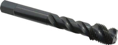 OSG - 1/2-20 UNF 3 Flute Modified Bottoming Spiral Flute Tap - Vanadium High Speed Steel, Oxide Finish, 3-3/8" OAL, Right Hand Flute, Right Hand Thread, H2, Series 290 - USA Tool & Supply