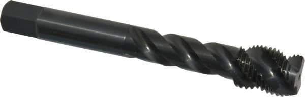 OSG - 1/2-20 UNF 3 Flute 3B Modified Bottoming Spiral Flute Tap - Vanadium High Speed Steel, Oxide Finish, 3-3/8" OAL, Right Hand Flute, Right Hand Thread, H3, Series 290 - USA Tool & Supply