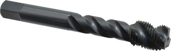 OSG - 1/2-20 UNF 3 Flute 2B Modified Bottoming Spiral Flute Tap - Vanadium High Speed Steel, Oxide Finish, 3-3/8" OAL, Right Hand Flute, Right Hand Thread, H5, Series 290 - USA Tool & Supply