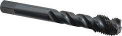 OSG - 1/2-20 UNF 3 Flute 2B Modified Bottoming Spiral Flute Tap - Vanadium High Speed Steel, Oxide Finish, 3-3/8" OAL, Right Hand Flute, Right Hand Thread, H5, Series 290 - USA Tool & Supply