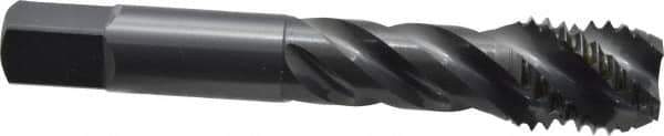 OSG - 3/4-10 UNC 4 Flute Modified Bottoming Spiral Flute Tap - Vanadium High Speed Steel, Oxide Finish, 4-1/4" OAL, Right Hand Flute, Right Hand Thread, H3, Series 290 - USA Tool & Supply