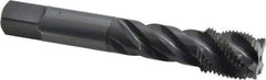 OSG - 3/4-16 UNF 4 Flute 3B Modified Bottoming Spiral Flute Tap - Vanadium High Speed Steel, Oxide Finish, 4-1/4" OAL, Right Hand Flute, Right Hand Thread, H3, Series 290 - USA Tool & Supply