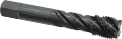 OSG - 3/4-16 UNF 4 Flute 2B Modified Bottoming Spiral Flute Tap - Vanadium High Speed Steel, Oxide Finish, 4-1/4" OAL, Right Hand Flute, Right Hand Thread, H5, Series 290 - USA Tool & Supply