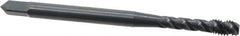 OSG - M3.5x0.60 Metric Coarse 3 Flute 6H Modified Bottoming Spiral Flute Tap - Vanadium High Speed Steel, Oxide Finish, 2" OAL, Right Hand Flute, Right Hand Thread, D4, Series 299 - Exact Industrial Supply
