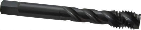 OSG - M12x1.75 Metric Coarse 3 Flute 6H Modified Bottoming Spiral Flute Tap - Vanadium High Speed Steel, Oxide Finish, 3-3/8" OAL, Right Hand Flute, Right Hand Thread, D6, Series 299 - USA Tool & Supply