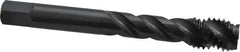 OSG - M12x1.75 Metric Coarse 3 Flute 6H Modified Bottoming Spiral Flute Tap - Vanadium High Speed Steel, Oxide Finish, 3-3/8" OAL, Right Hand Flute, Right Hand Thread, D6, Series 299 - USA Tool & Supply