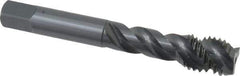 OSG - M14x2.00 Metric Coarse 3 Flute 6H Modified Bottoming Spiral Flute Tap - Vanadium High Speed Steel, Oxide Finish, 3-19/32" OAL, Right Hand Flute, Right Hand Thread, D7, Series 299 - USA Tool & Supply
