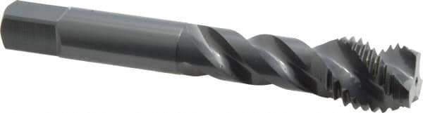 OSG - M16x2.00 Metric Coarse 3 Flute 6H Modified Bottoming Spiral Flute Tap - Vanadium High Speed Steel, Oxide Finish, 3-13/16" OAL, Right Hand Flute, Right Hand Thread, D7, Series 299 - USA Tool & Supply