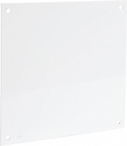 Cooper B-Line - 17" OAW x 17" OAH Powder Coat Finish Electrical Enclosure Nonperforated Panel - 20" x 20" Box, 12 Gauge Steel, Use with 20208RHC - USA Tool & Supply