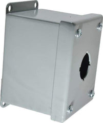 Cooper B-Line - 1 Hole, 1.203 Inch Hole Diameter, Steel Pushbutton Switch Enclosure - 4 Inch High x 3-1/4 Inch Wide x 3 Inch Deep, 12, 13 NEMA Rated - USA Tool & Supply