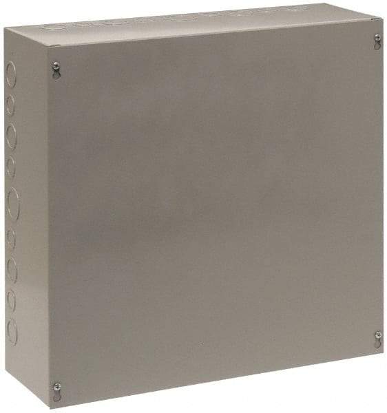 Cooper B-Line - Steel Junction Box Enclosure Screw Flat Cover - NEMA 1, 30" Wide x 30" High x 8" Deep - USA Tool & Supply