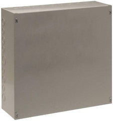 Cooper B-Line - Steel Junction Box Enclosure Screw Flat Cover - NEMA 1, 24" Wide x 24" High x 8" Deep - USA Tool & Supply