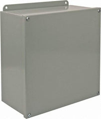 Cooper B-Line - Steel Standard Enclosure Screw Flat Cover - NEMA 12, 13, 12" Wide x 12" High x 6" Deep, Dirt-tight & Dust-tight - USA Tool & Supply