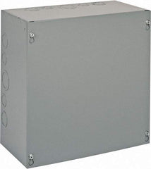 Cooper B-Line - Steel Junction Box Enclosure Screw Flat Cover - NEMA 1, 12" Wide x 12" High x 6" Deep - USA Tool & Supply