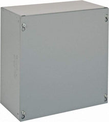 Cooper B-Line - Steel Junction Box Enclosure Screw Flat Cover - NEMA 1, 12" Wide x 12" High x 6" Deep - USA Tool & Supply