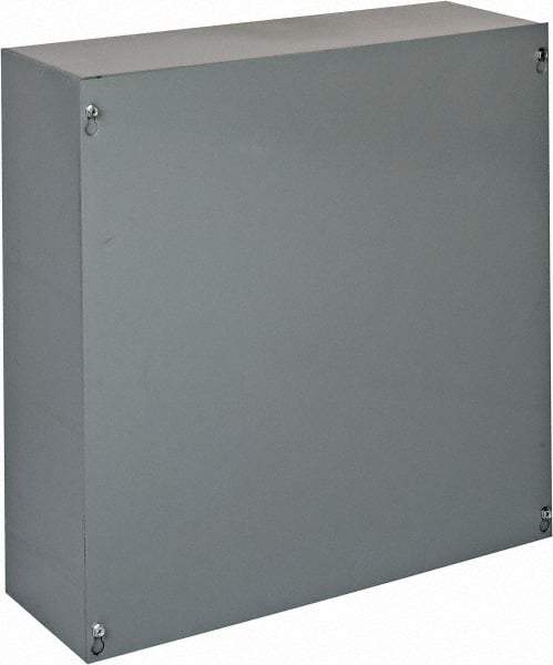 Cooper B-Line - Steel Junction Box Enclosure Screw Flat Cover - NEMA 1, 18" Wide x 18" High x 6" Deep - USA Tool & Supply