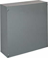 Cooper B-Line - Steel Junction Box Enclosure Screw Flat Cover - NEMA 1, 18" Wide x 18" High x 6" Deep - USA Tool & Supply