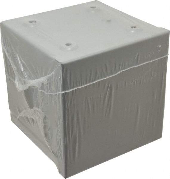 Cooper B-Line - Steel Junction Box Enclosure Screw Flat Cover - NEMA 3R, 6" Wide x 6" High x 6" Deep, Rainproof - USA Tool & Supply