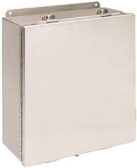 Cooper B-Line - Stainless Steel Standard Enclosure Hinge Flat Cover - NEMA 4, 12, 13, 4X, 12" Wide x 14" High x 6" Deep, Rainproof & Watertight - USA Tool & Supply